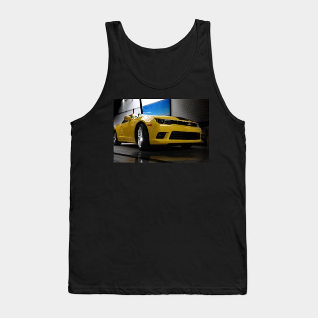 Chevrolet Camaro 2015, yellow Tank Top by hottehue